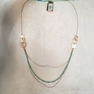 Gold and Blue Long necklace